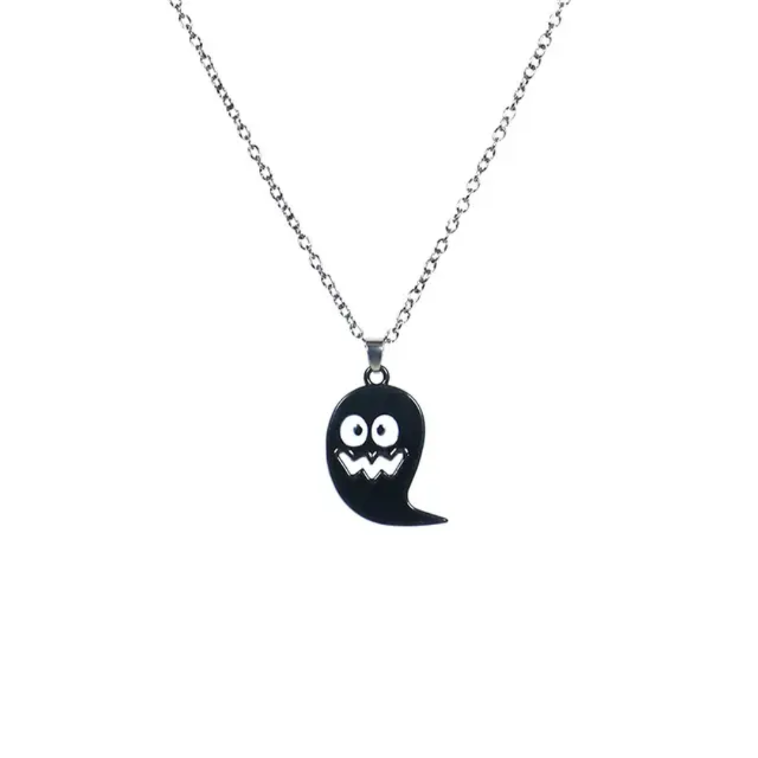 Black Ghost Necklace for Halloween