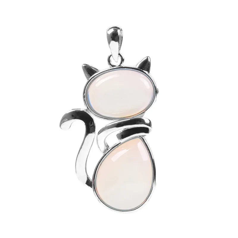 Cat Stone Charm Necklace image 3