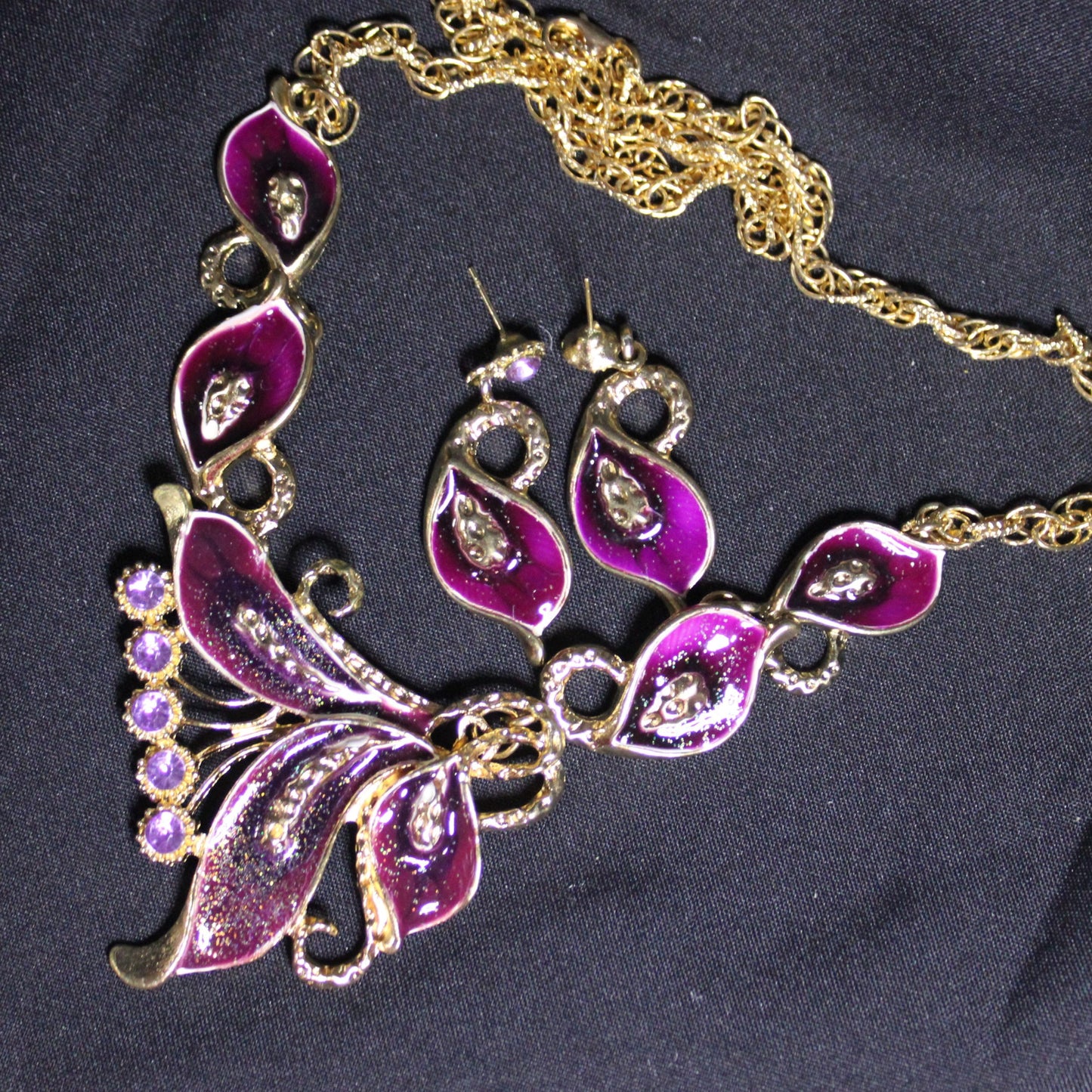 Multicolored Butterfly Leaf Set - Purple image