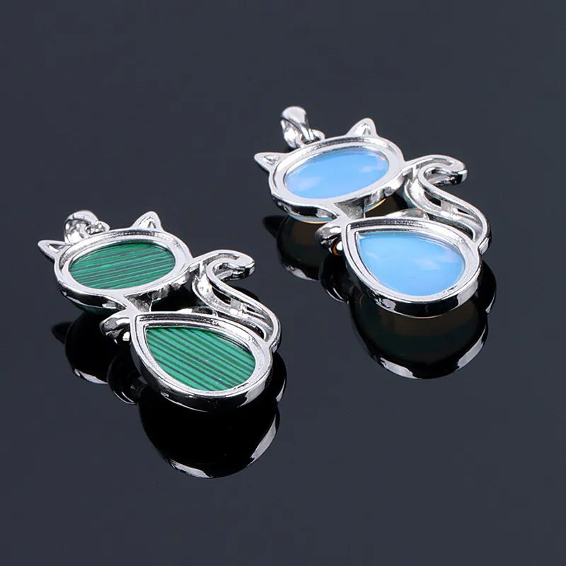 Cat Stone Charm Necklace image 18