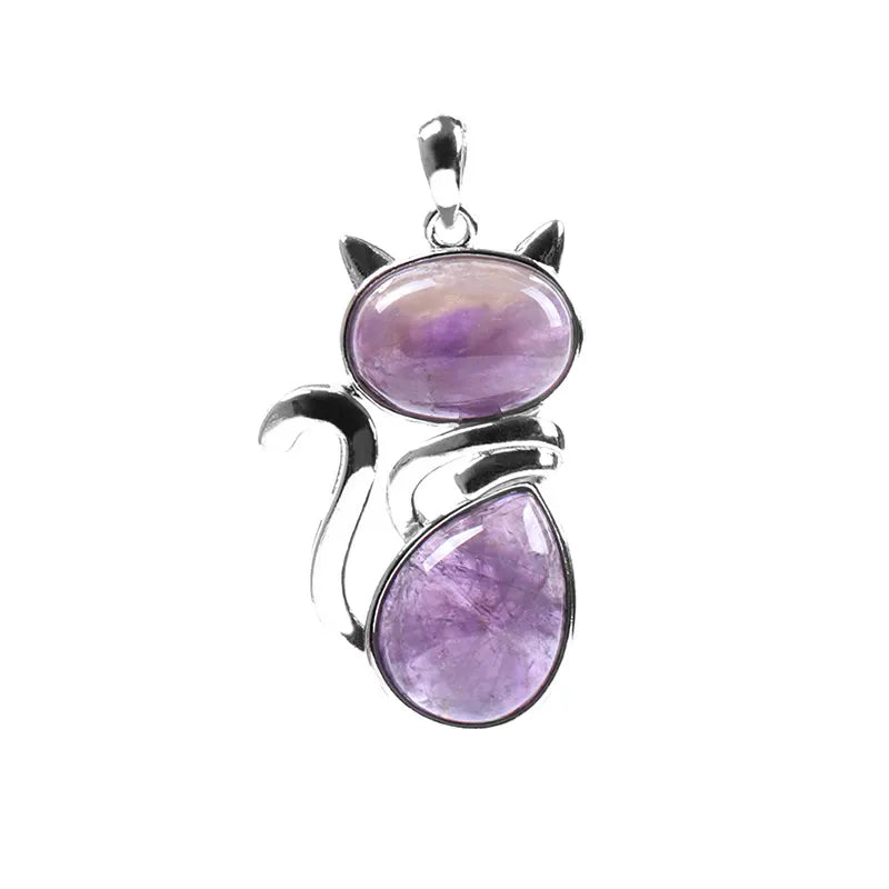 Cat Stone Charm Necklace image 1