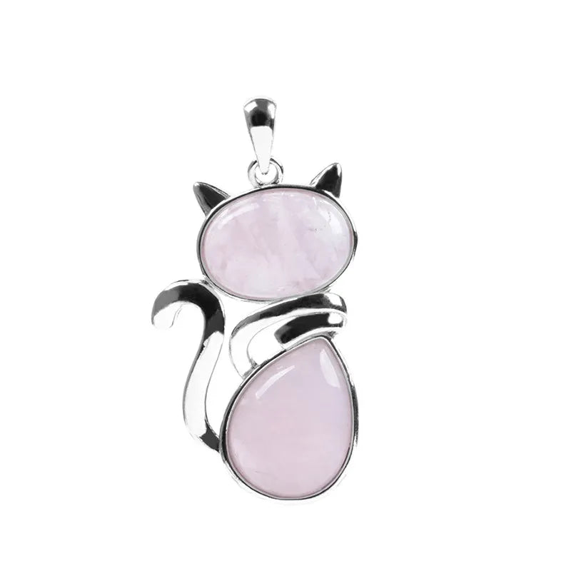Cat Stone Charm Necklace image 13