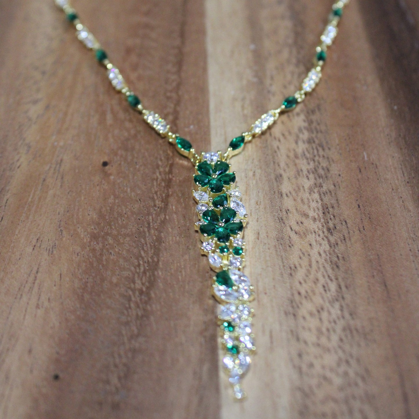 Josephine: Diamond and Emerald Necklace image 6