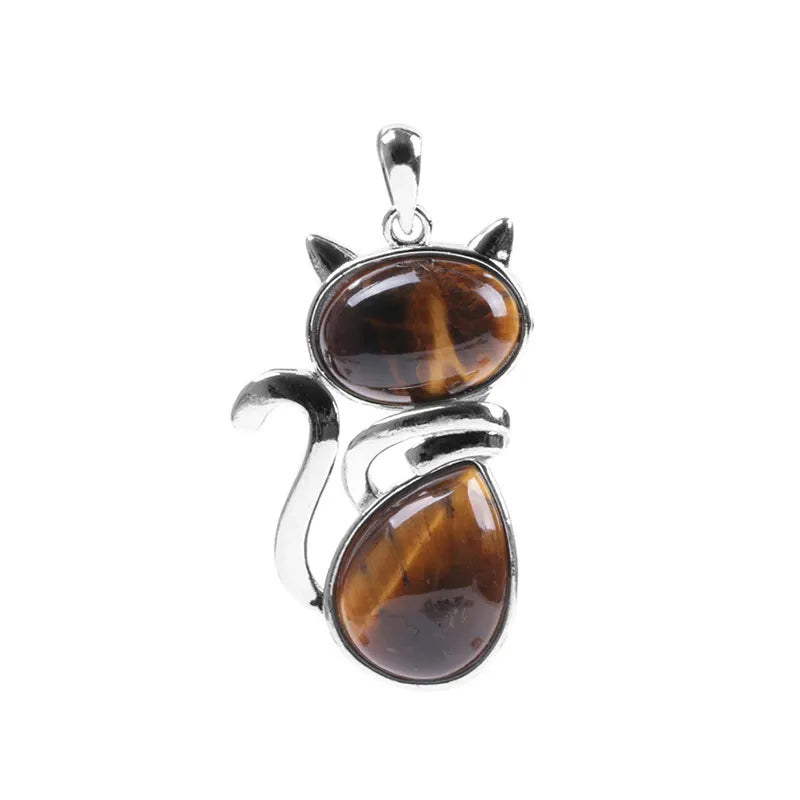 Cat Stone Charm Necklace image 4