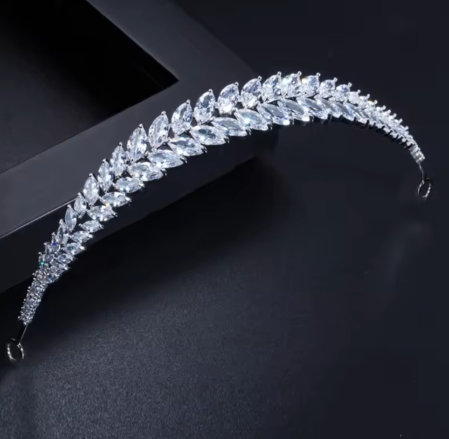 Marquis lab-created Diamond Hairpiece