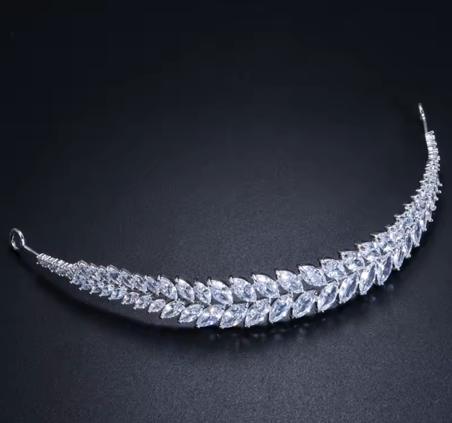 Marquis lab-created Diamond Hairpiece