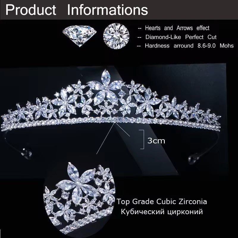 Marquis lab-created Diamond Star Tiara