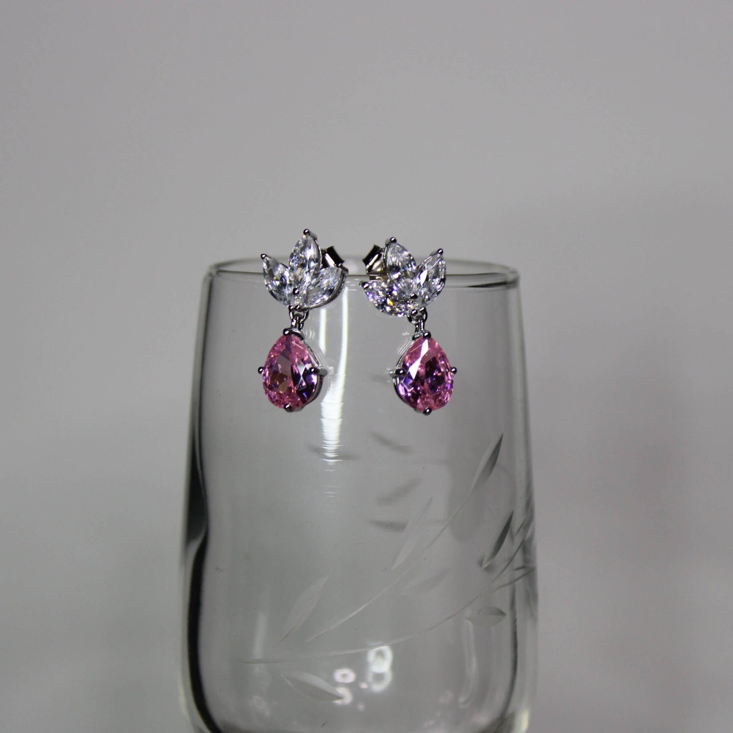 Sheila: Rhodium-Plated Pink Sapphire Necklace image 5