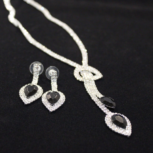 Karen: Black Pear Diamond Set