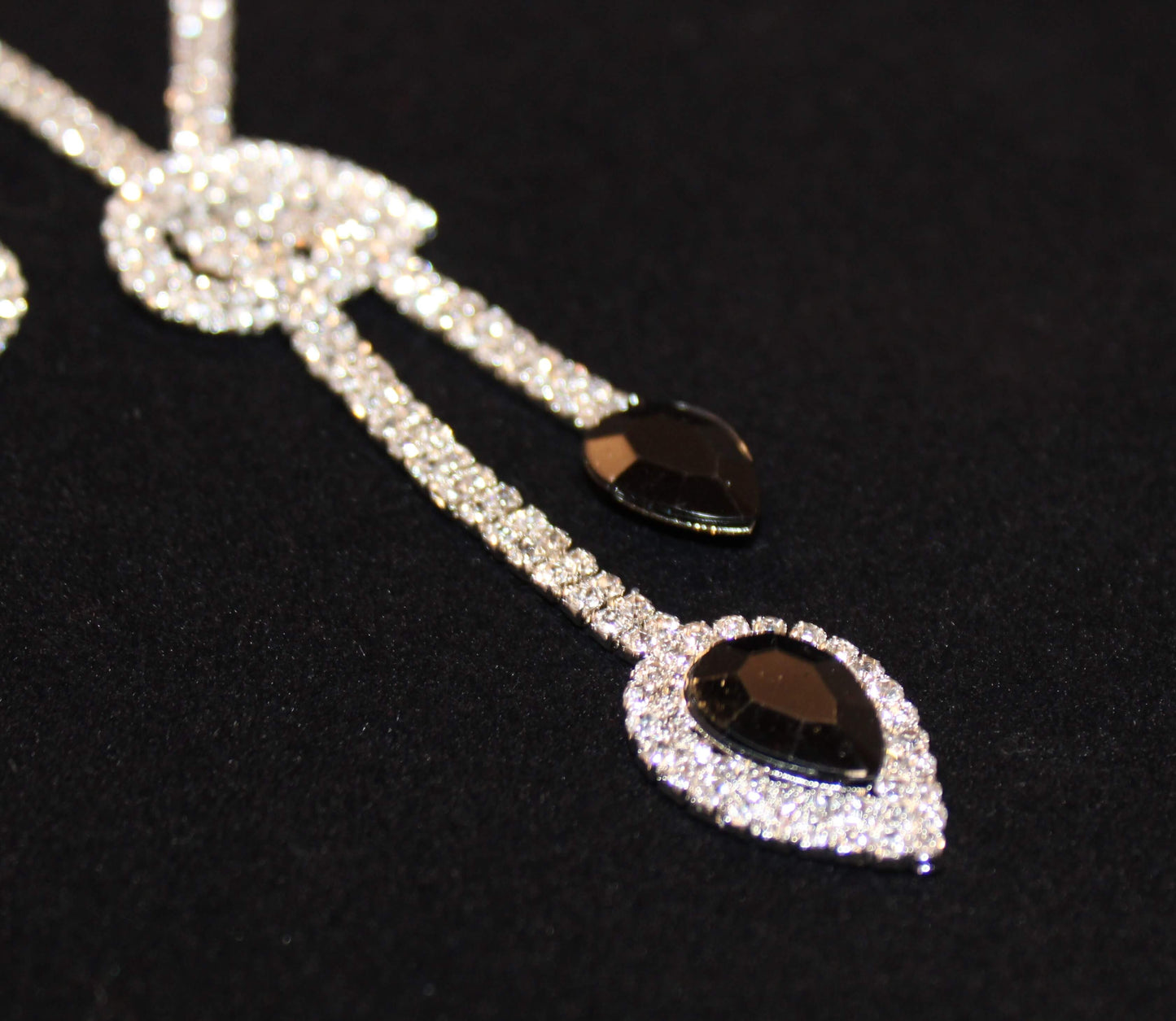 Karen: Black Pear Diamond Set