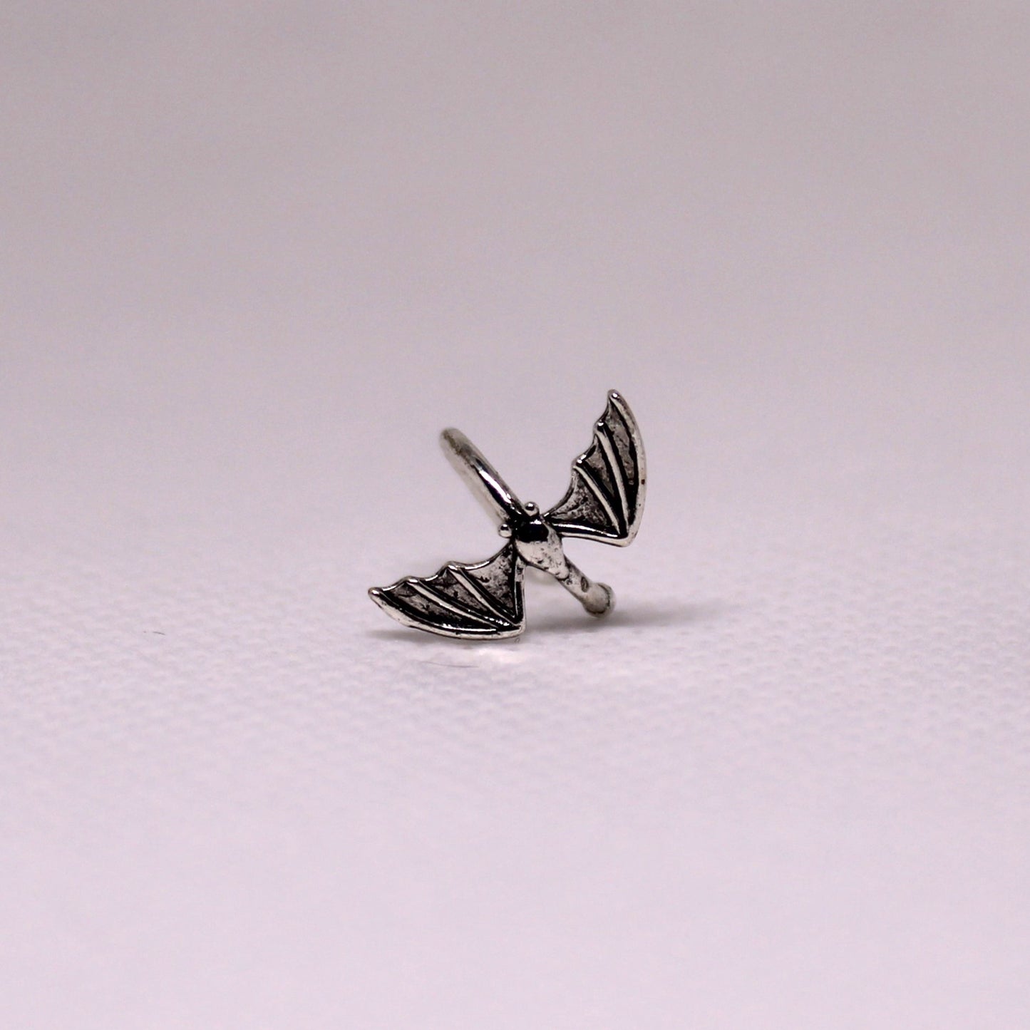 Stainless Steel Bat Earclip - Gold, Silver or Black plated