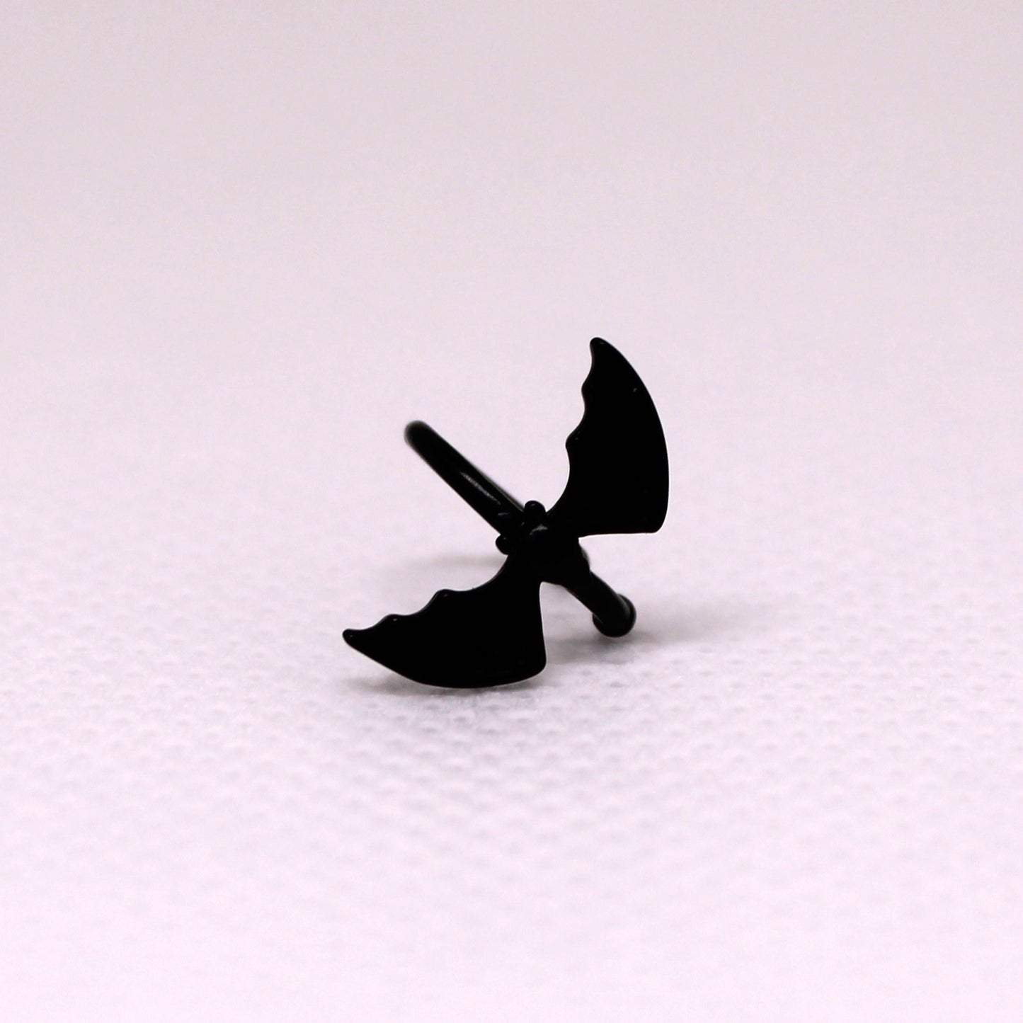 Stainless Steel Bat Earclip - Gold, Silver or Black plated