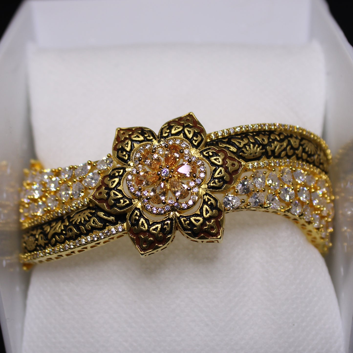 Mia: Citrine and Diamond Bangle