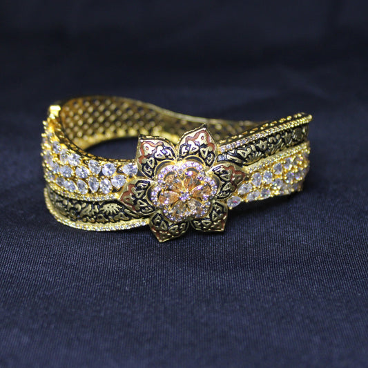 Mia: Citrine and Diamond Bangle