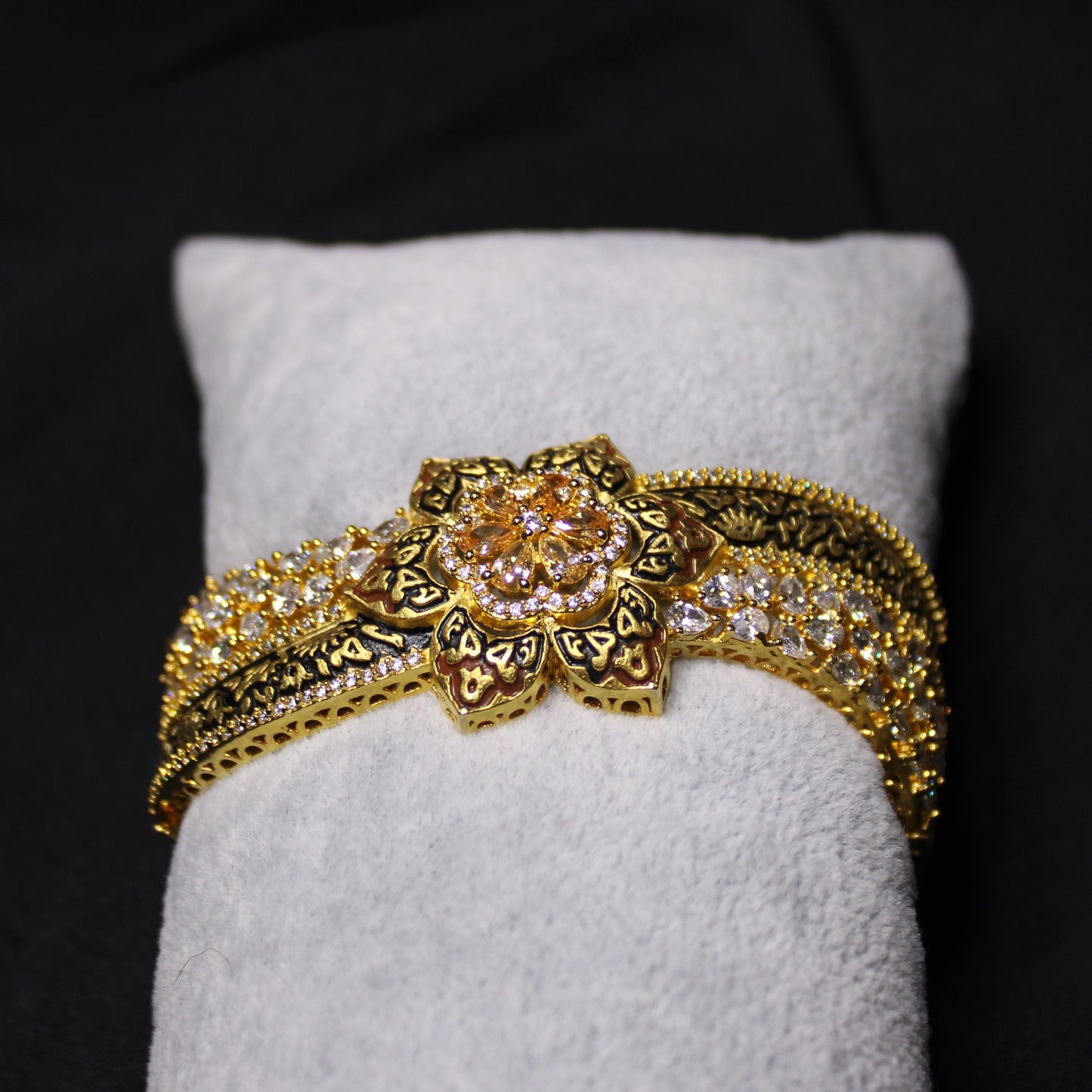 Mia: Citrine and Diamond Bangle