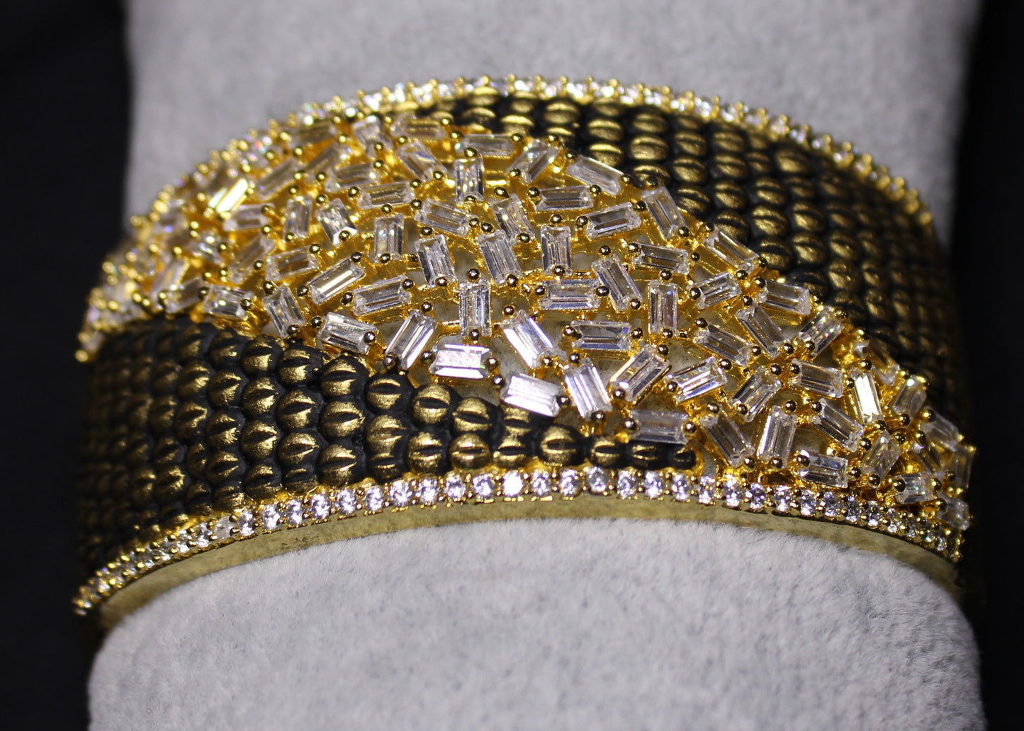 Paisley: Diamond Open Cuff Bracelet