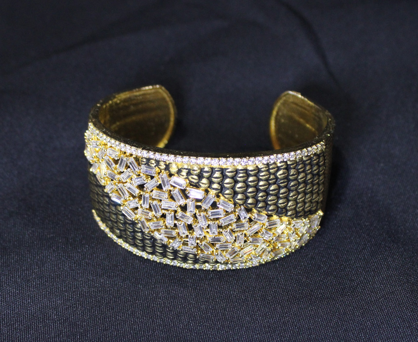 Paisley: Diamond Open Cuff Bracelet