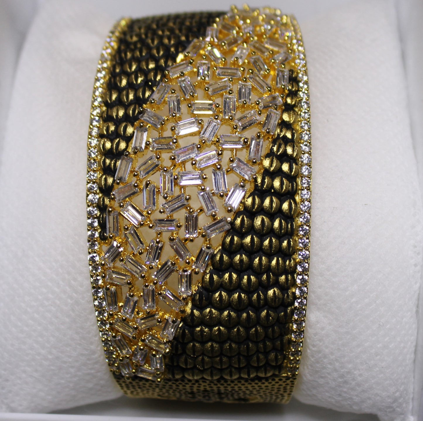 Paisley: Diamond Open Cuff Bracelet