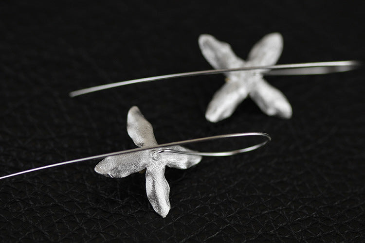 .925 Sterling Lily Threader Style Earrings