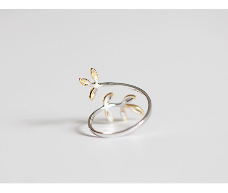 .925 Sterling Branch Style Wrap Ring (Adjustable)