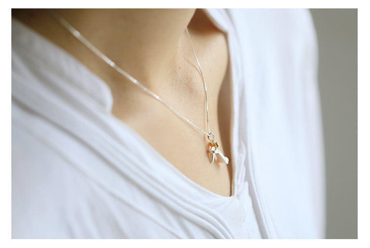 .925 Sterling High Heel Shoe Necklace