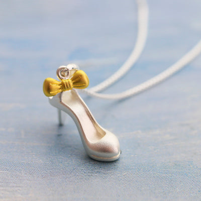 .925 Sterling High Heel Shoe Necklace