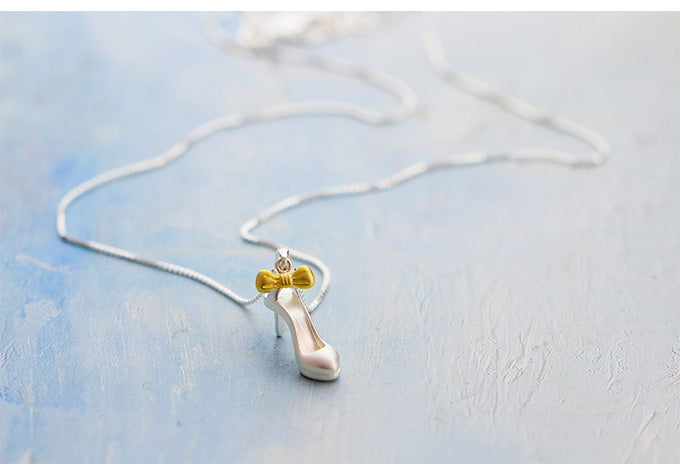 .925 Sterling High Heel Shoe Necklace