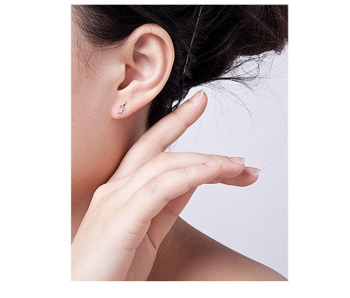.925 Sterling Treble Clef Earrings