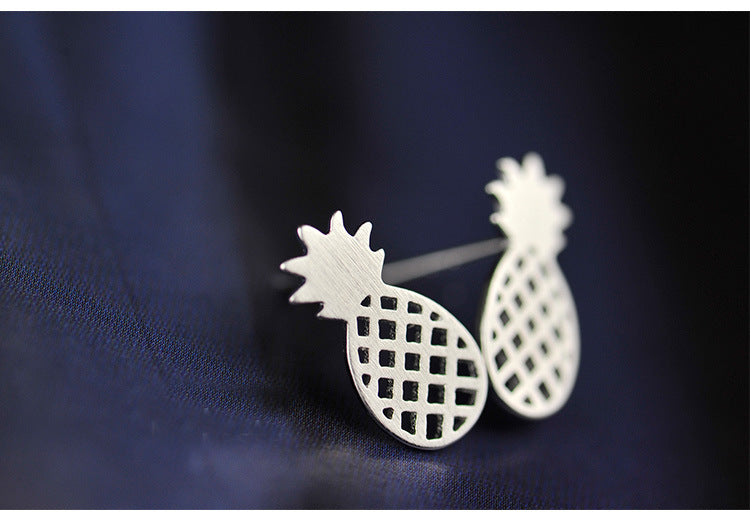 .925 Sterling Pineapple Stud Earrings
