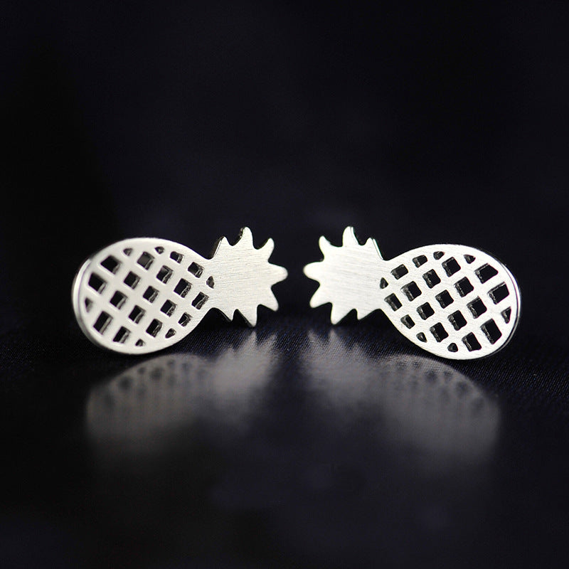 .925 Sterling Pineapple Stud Earrings