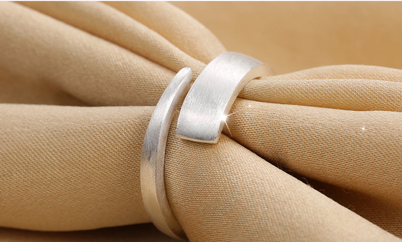 .925 Sterling Geometric Open Size Band Ring