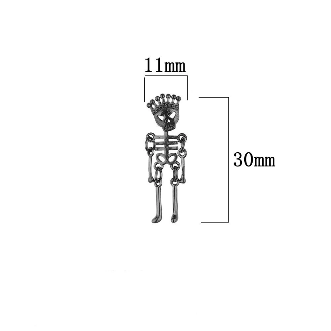 Stainless Steel Movable Skeleton Earrings