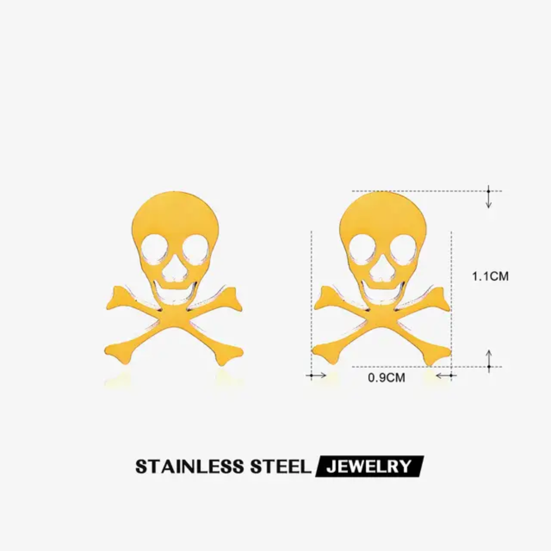 Gold-plated Stainless Steel Halloween Stud Earrings