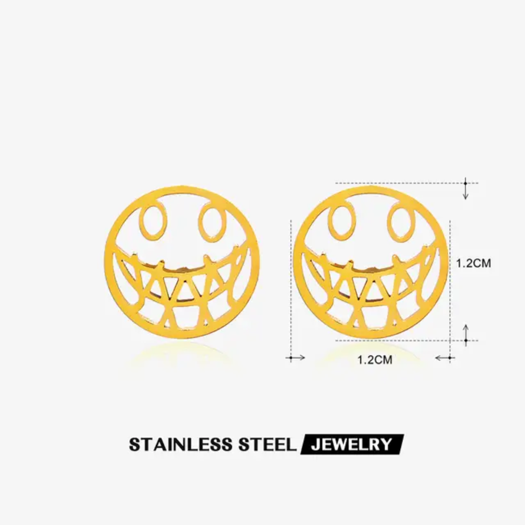 Gold-plated Stainless Steel Halloween Stud Earrings