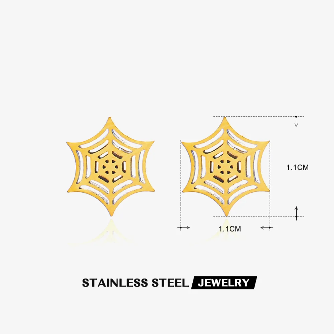 Gold-plated Stainless Steel Halloween Stud Earrings