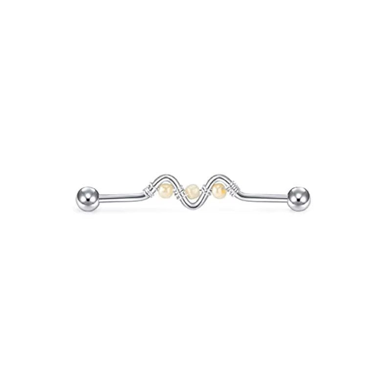 Gold-plated Surgical Steel Upper Ear Industrial Straight Barbell Piercing Jewelry ** Buy 2 Get 1 FREE ** Mix & Match Across Products