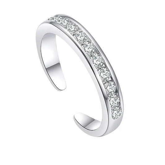 .925 Sterling Silver Toe Ring ** Choice of Crystal, Flower or Split Ring **