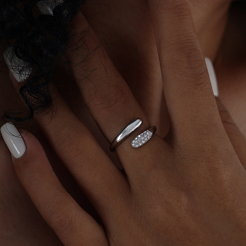 18k Yellow Gold-plated Wrap Ring with Cubic Zirconia Accents