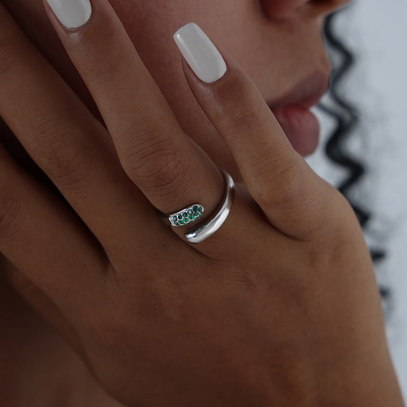 18k Yellow Gold-plated Wrap Ring with Cubic Zirconia Accents