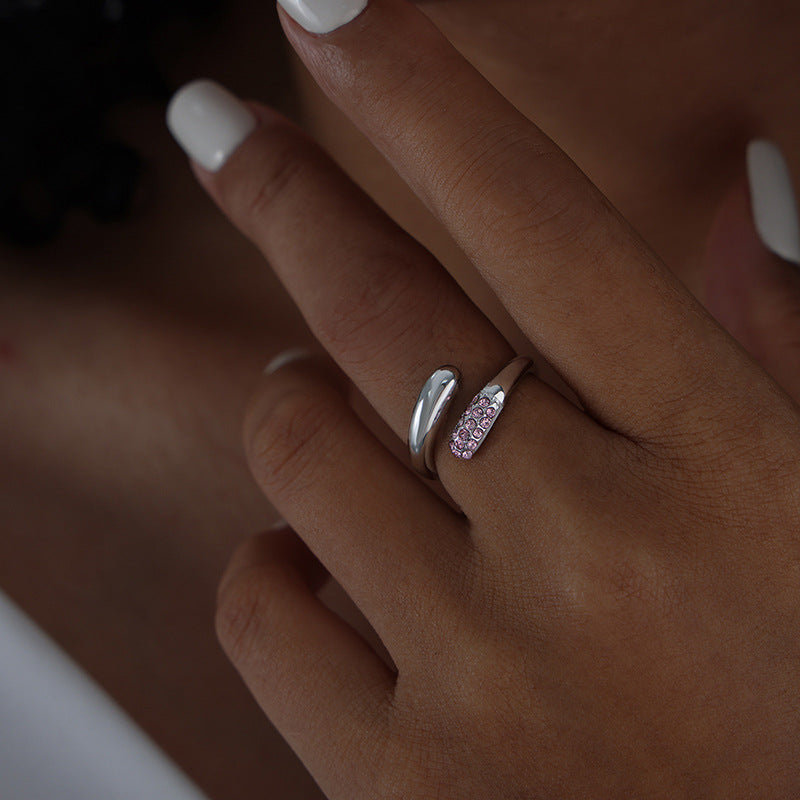 18k Yellow Gold-plated Wrap Ring with Cubic Zirconia Accents