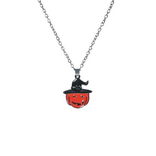 Orange Pumpkin Necklace for Halloween