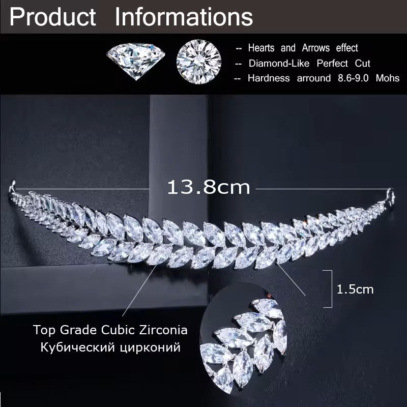 Marquis lab-created Diamond Hairpiece