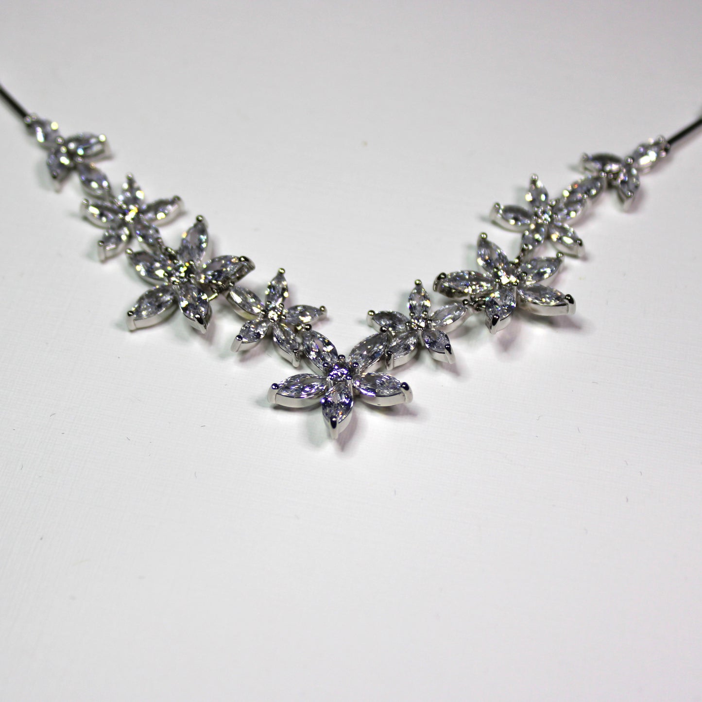 Amanda: Rhodium-plated .925 Sterling lab-created Diamond Earrings