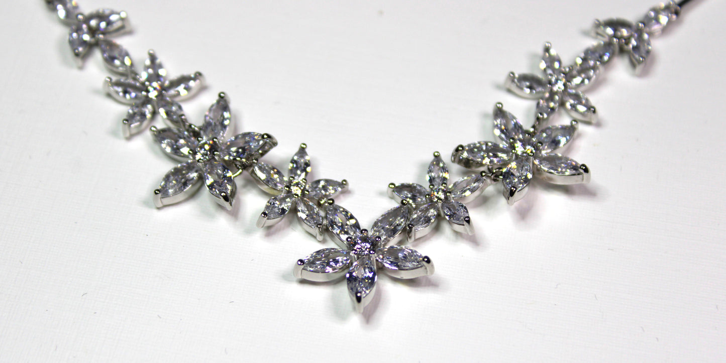 Amanda: Rhodium-plated .925 Sterling lab-created Diamond Earrings