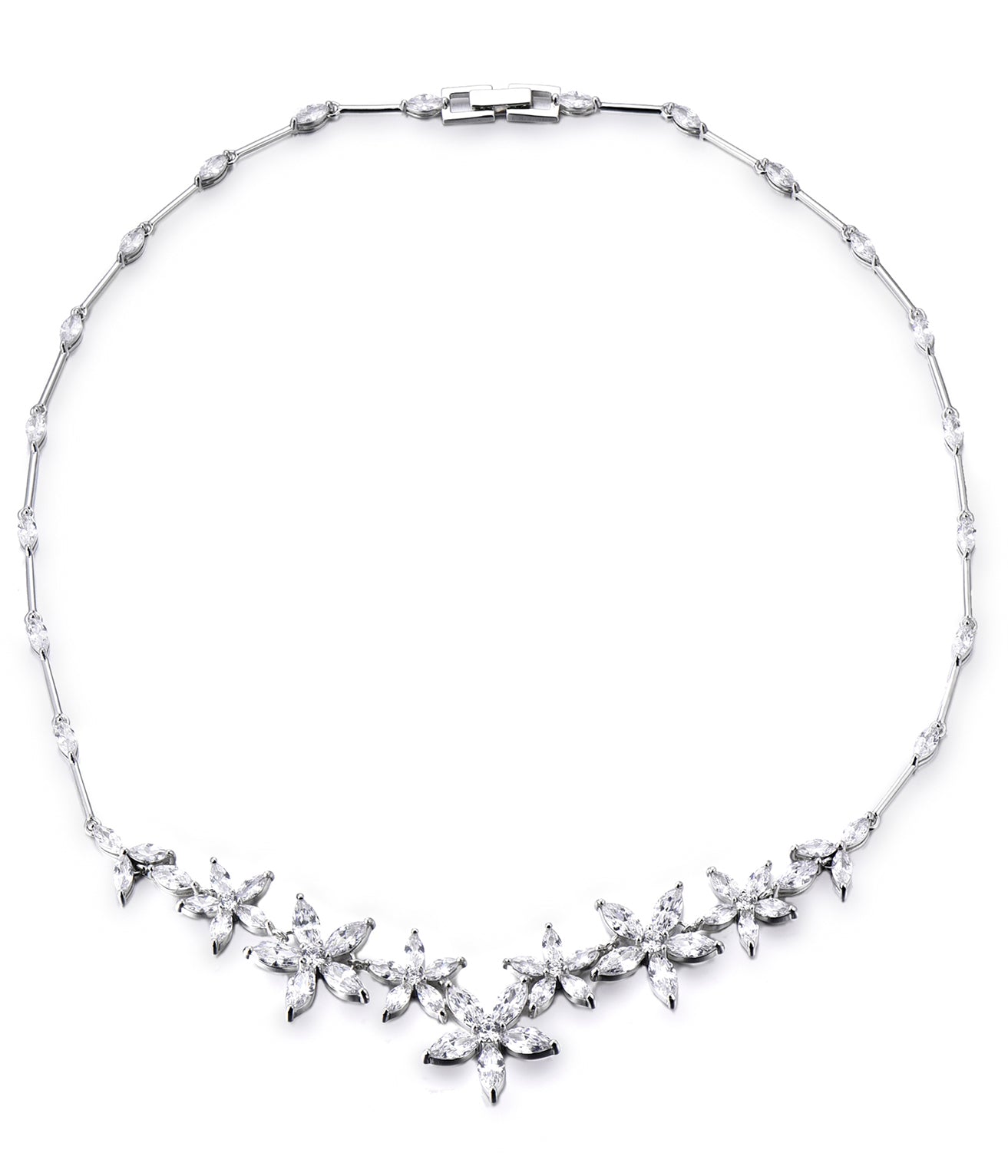 Amanda: Rhodium-plated .925 Sterling lab-created Diamond Earrings