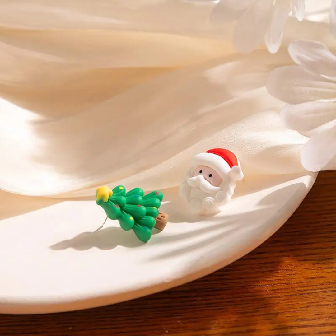 .925 Sterling Silver Post Polymer Clay Christmas / Holiday Earrings *** Choice of 9 Styles ***