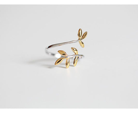 .925 Sterling Branch Style Wrap Ring (Adjustable)
