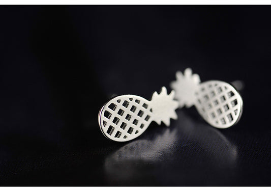 .925 Sterling Pineapple Stud Earrings