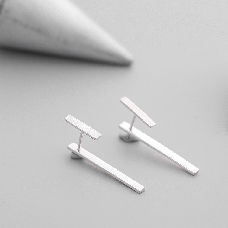 .925 Sterling Geometric Stud Earrings