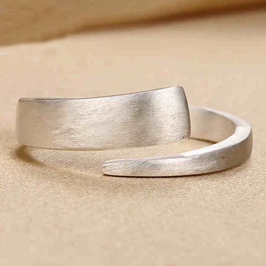 .925 Sterling Geometric Open Size Band Ring
